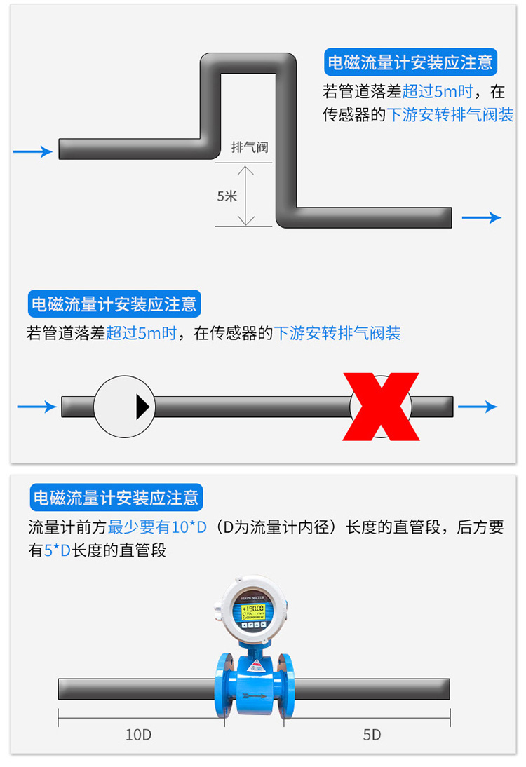 dn700電磁流量計(jì)安裝注意事項(xiàng)